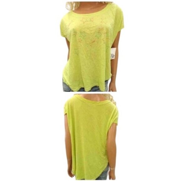 Dreamer x Urban Outfitters Exclusive High-Low Relaxed Multicolored Stars Tee - Picture 4 of 5